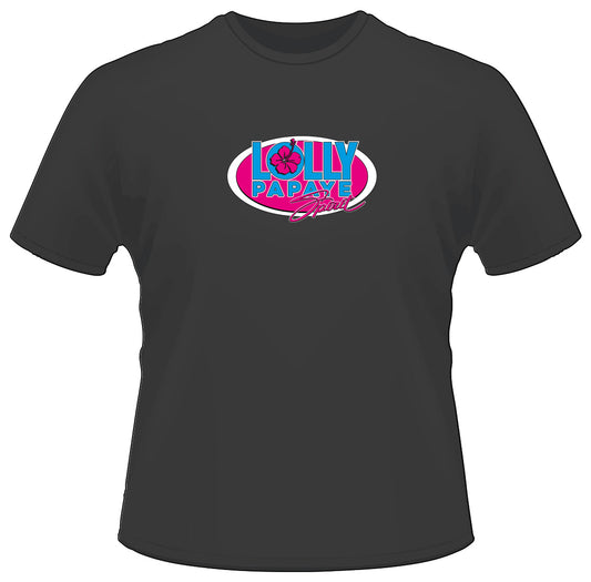 Lolly Papaye t-shirt  logo rose poitrine
