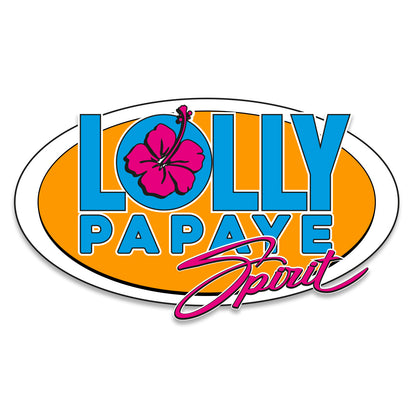Hoddies Lolly Papaye logo ovale coeur orange et slogan dos